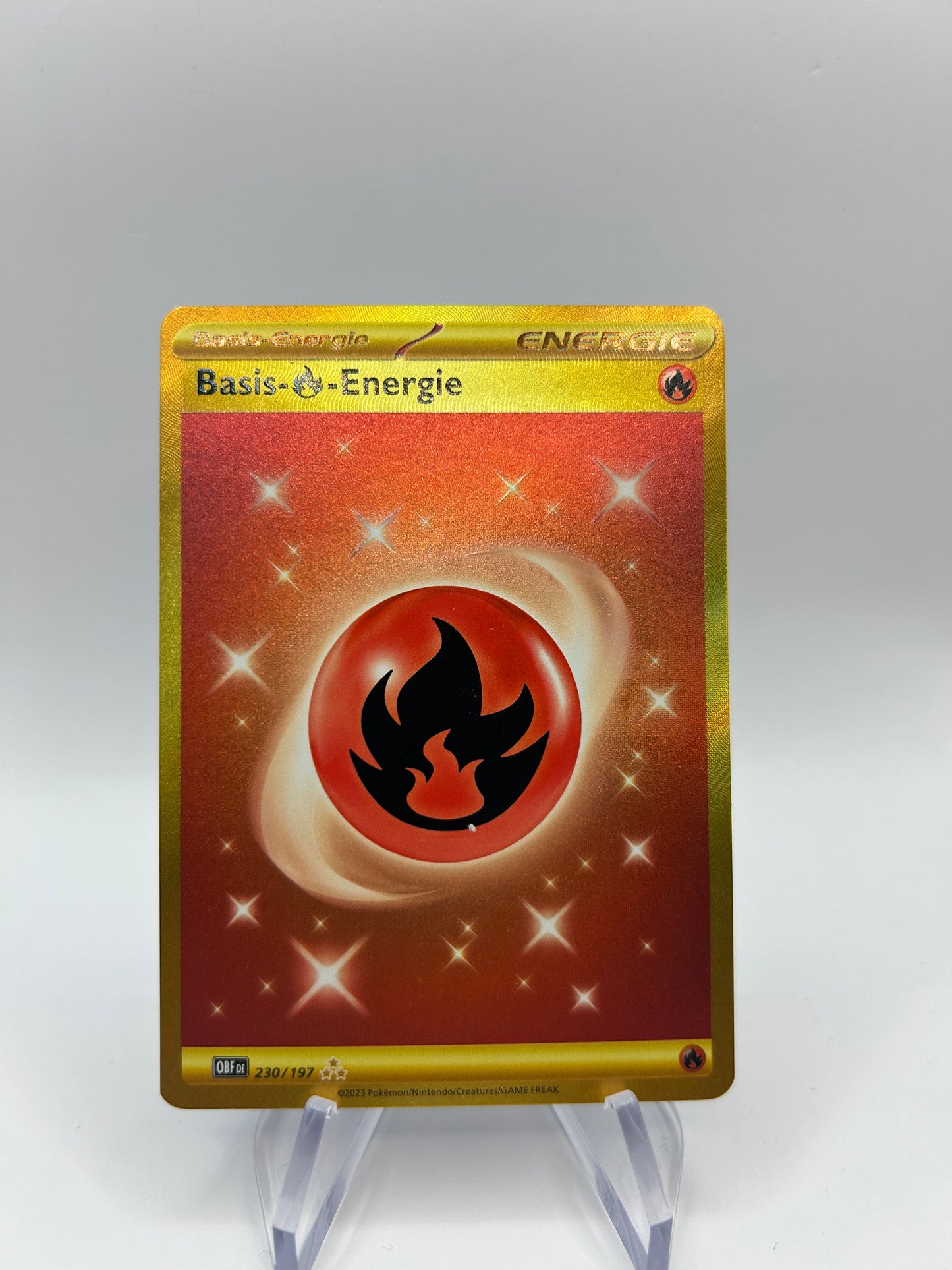 Pokemon Card Gold Fire Energy 230/197 German