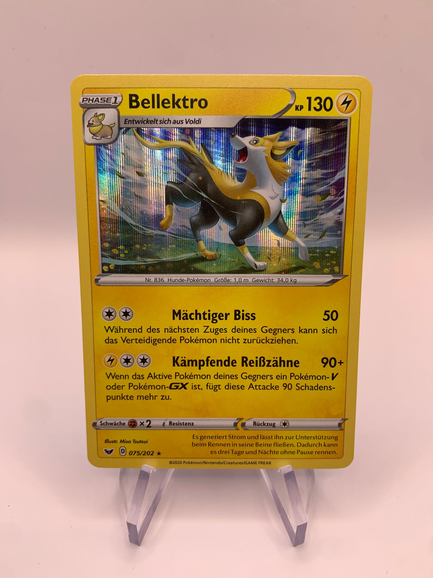 Pokemon Karte Holo Bellektro 75/202 Deutsch