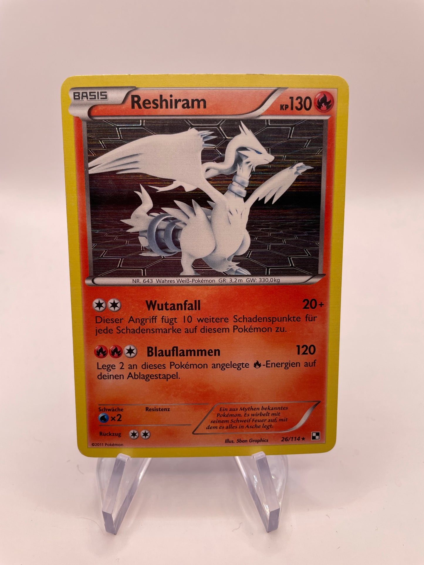 Pokemon Karte Revers Reshiram 26/114 Deutsch