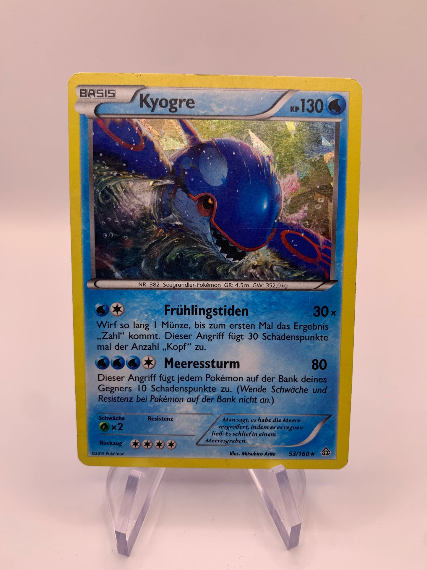 Pokemon Karte Holo Kyogre 53/160 Deutsch