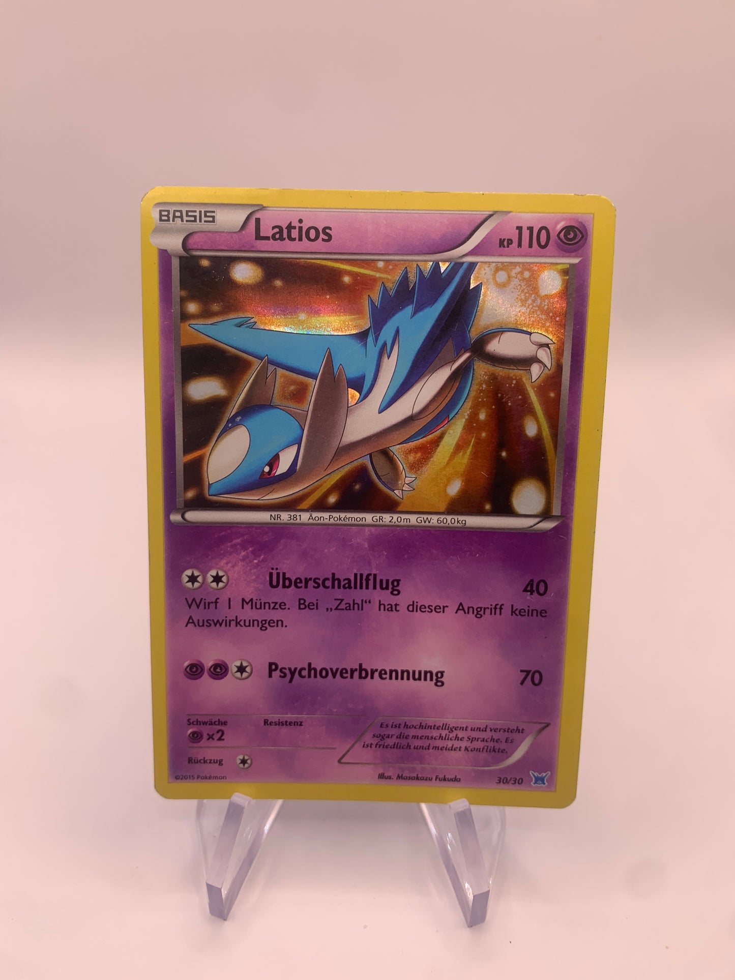 Pokemon Karte Holo Latios 30/30 Deutsc