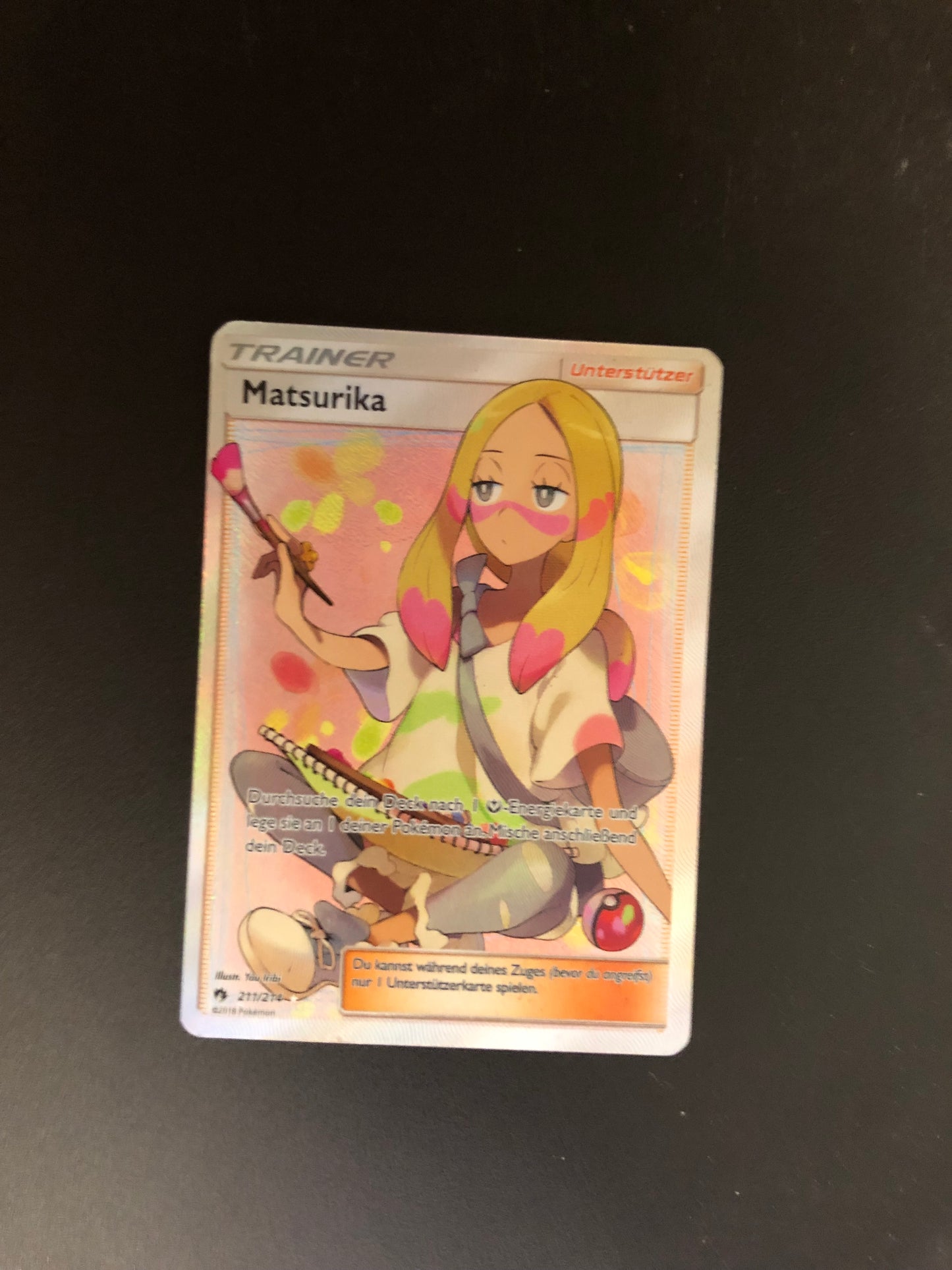 Pokemon Karte Trainer Matsurika 211/214 Deutsch