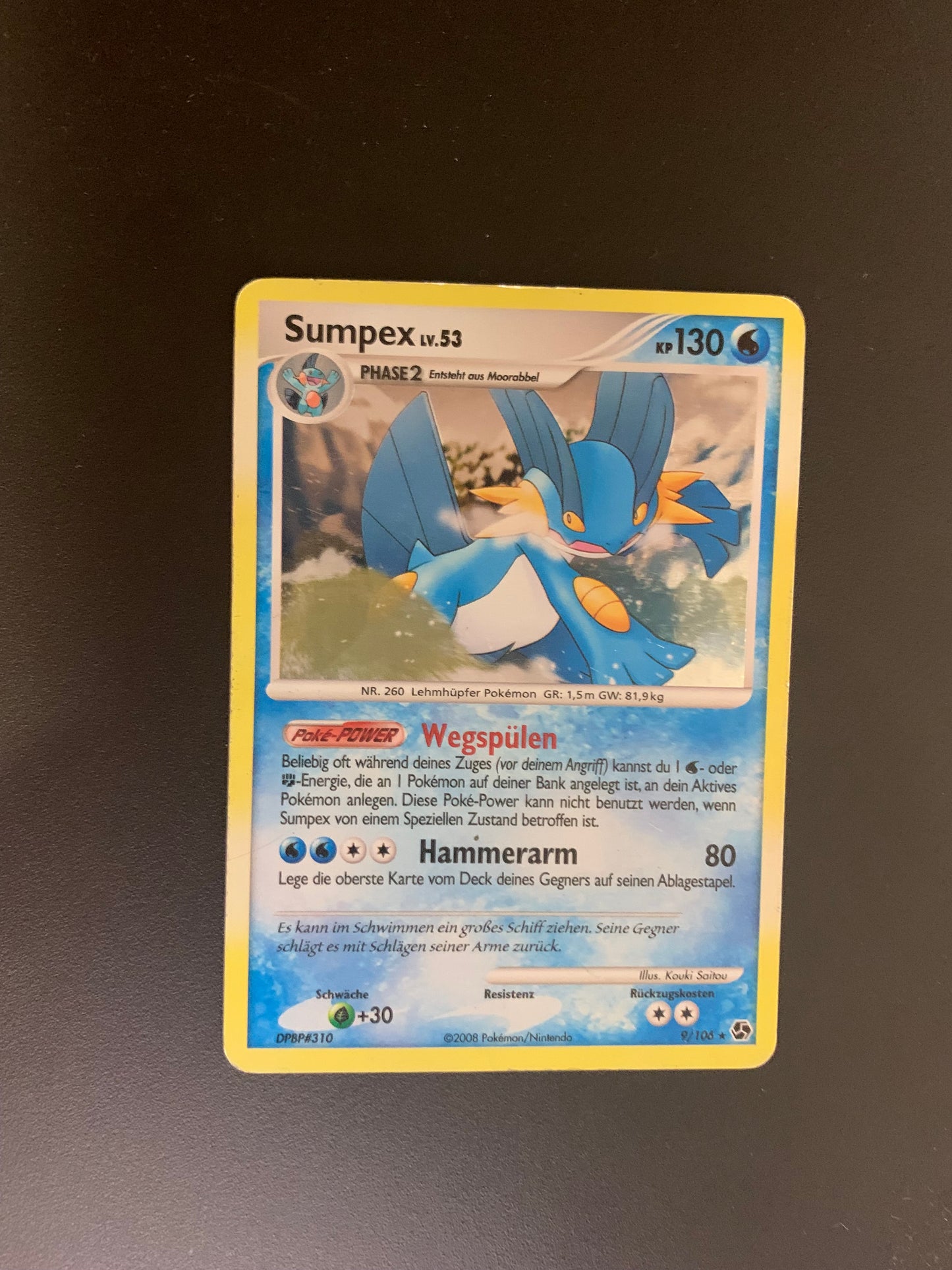 Pokemon Karte Holo Sumpex 9/106 Deutsch