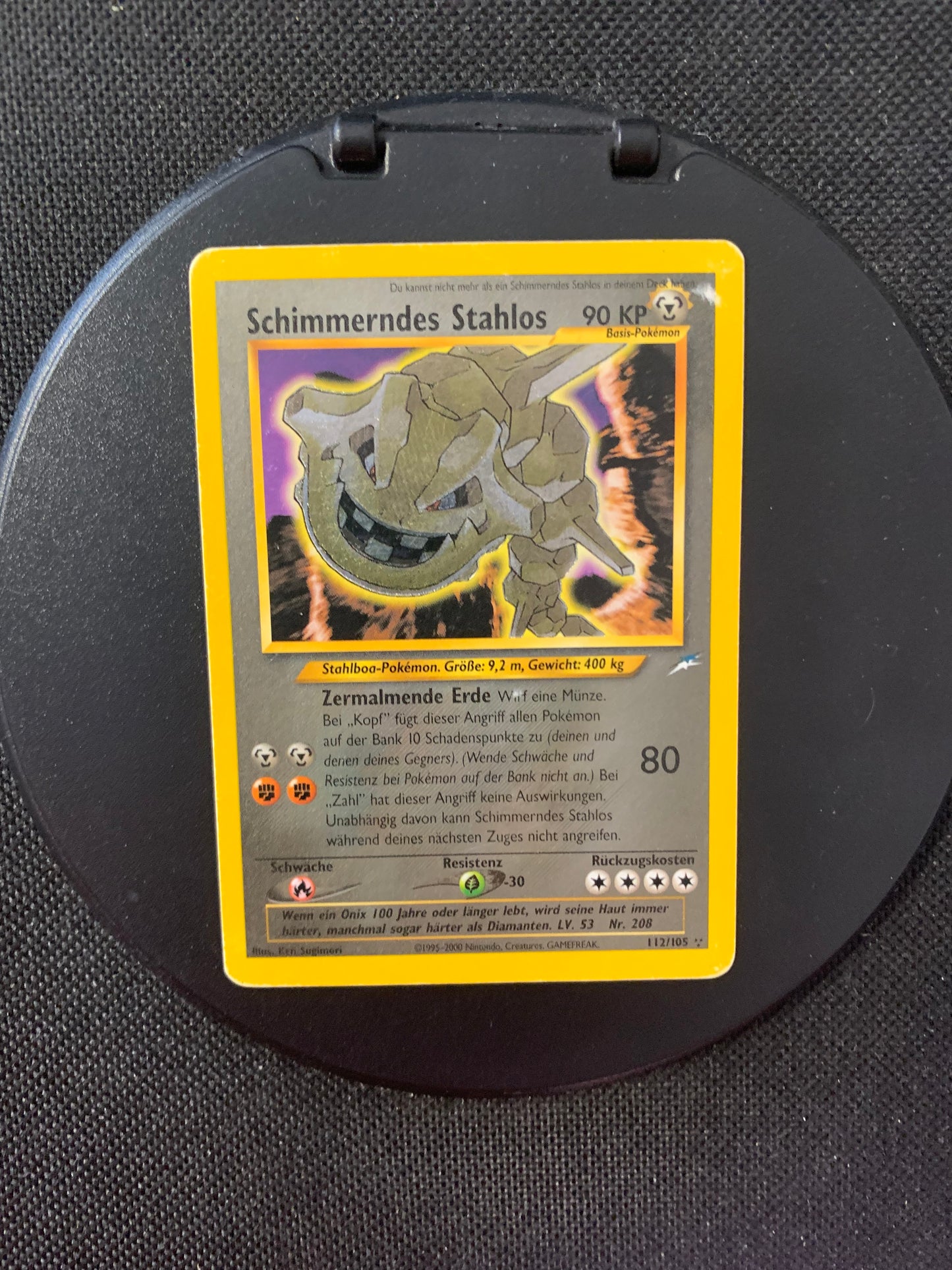 Pokemon Card Shiny Shimmering Steelix 112/105 German