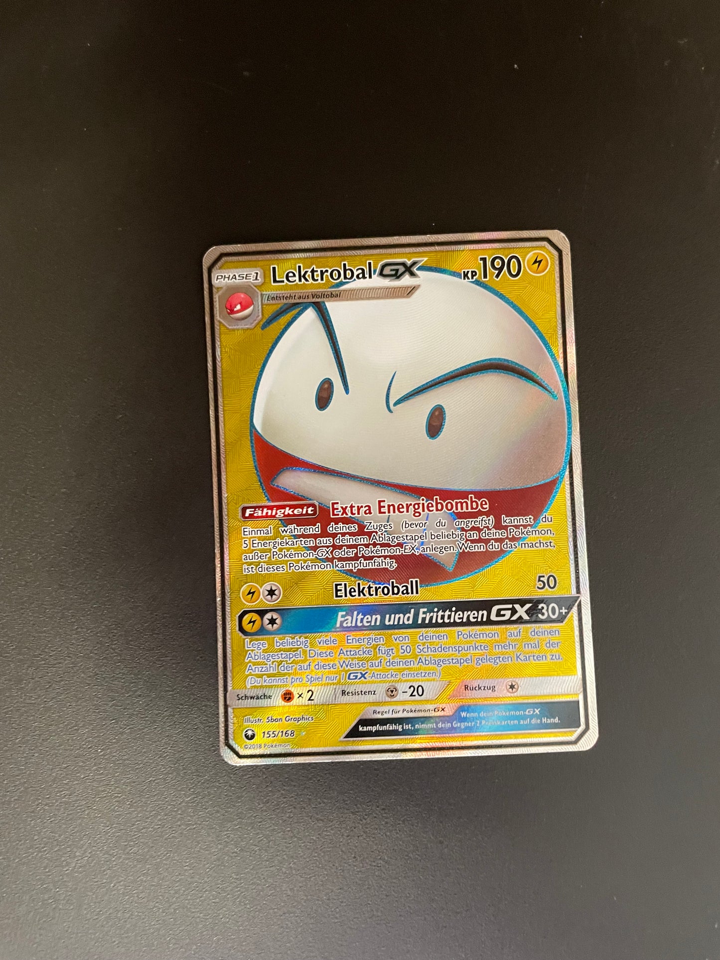 Pokémon Karte Lektrobal GX 155/168 Deutsch