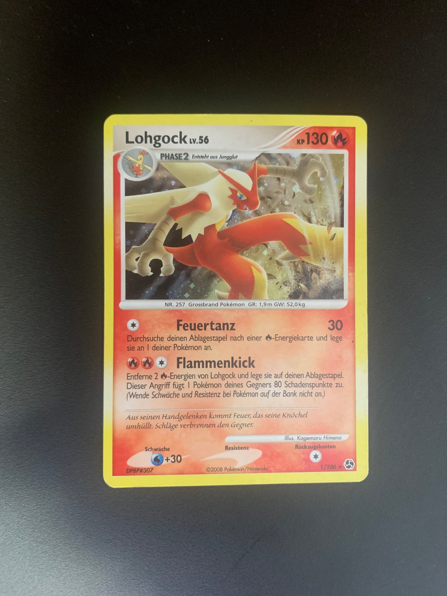 Pokemon Karte Holo Lohgock 1/106 Deutsch