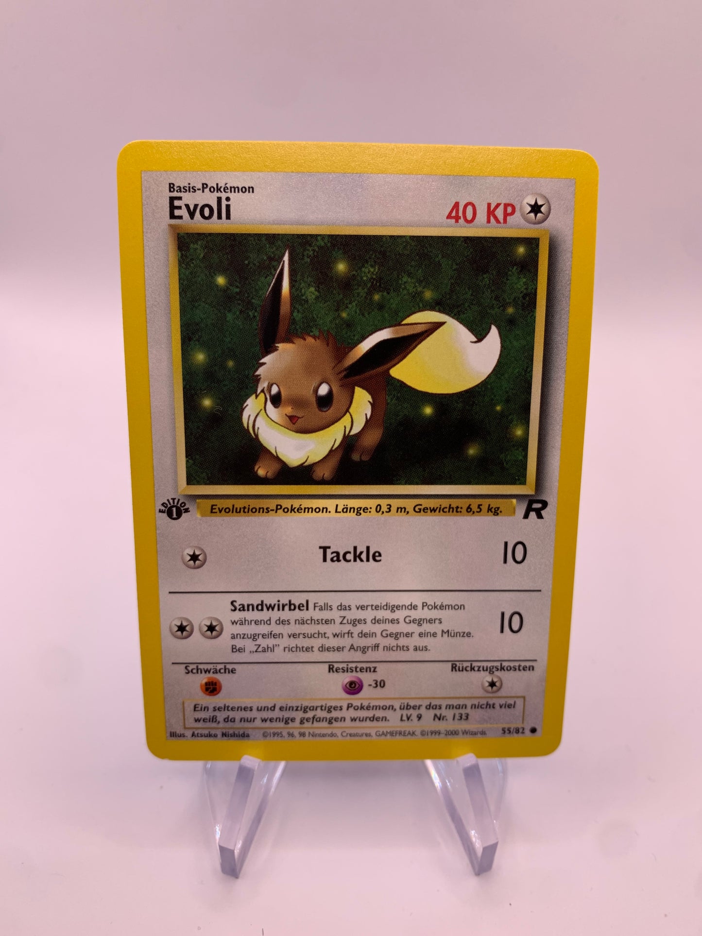 Pokemon Karte Rocket 1.Edition Evoli 55/82 Deutsch