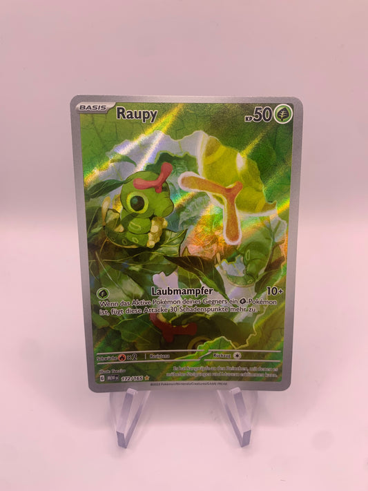 Pokemon Karte Art-Rare Raupy 172/165 Deutsch