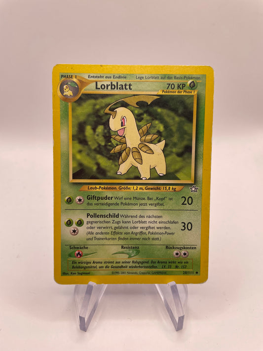 Pokemon Karte Neo Genesis Lorblatt 28/111 Deutsch