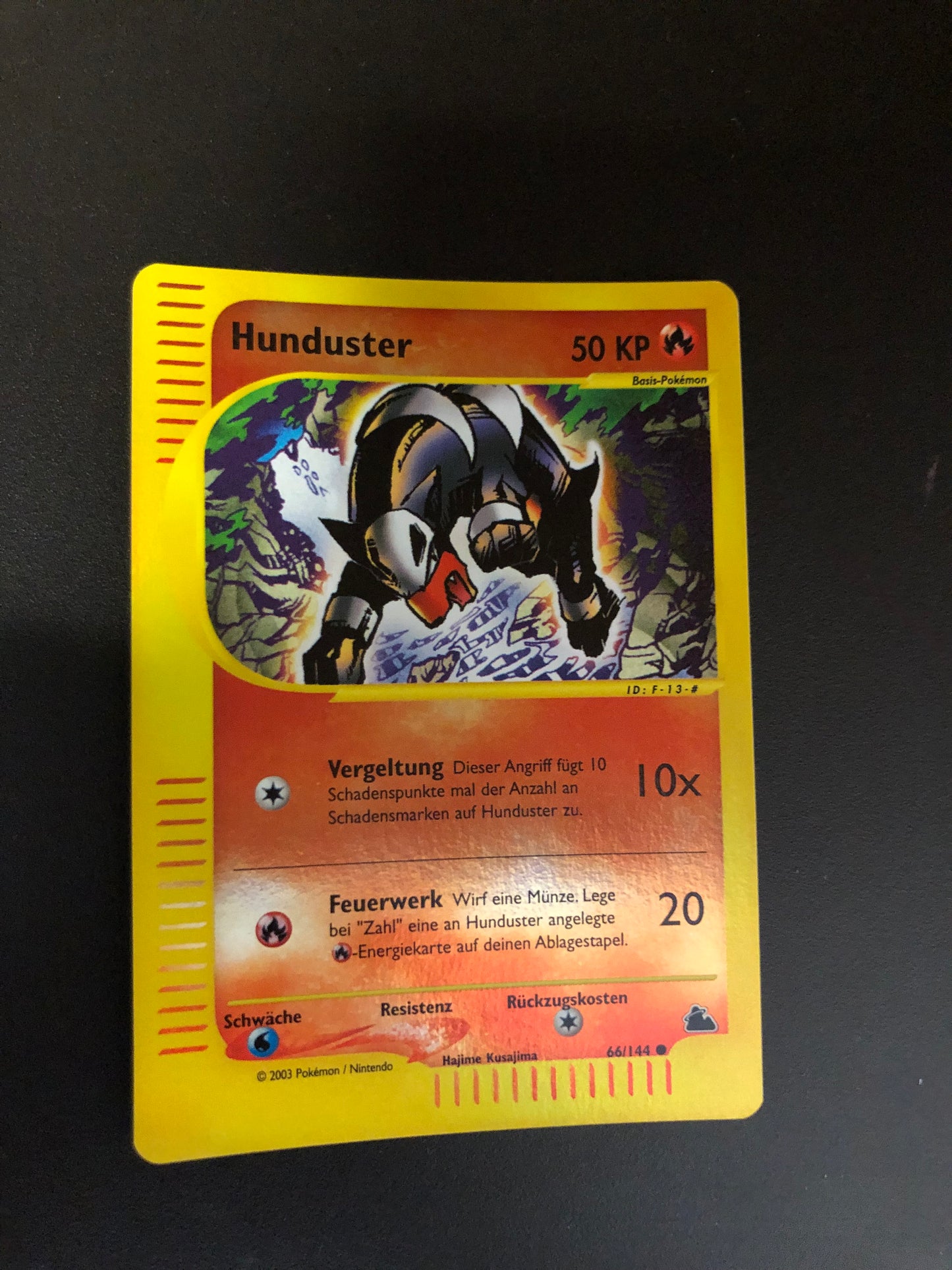 Pokemon Karte E-Serie Skyridge Hunduster 66/144 Deutsch