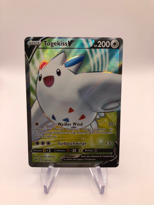Pokemon Karte Fullart V Togekiss 178/185 Deutsch
