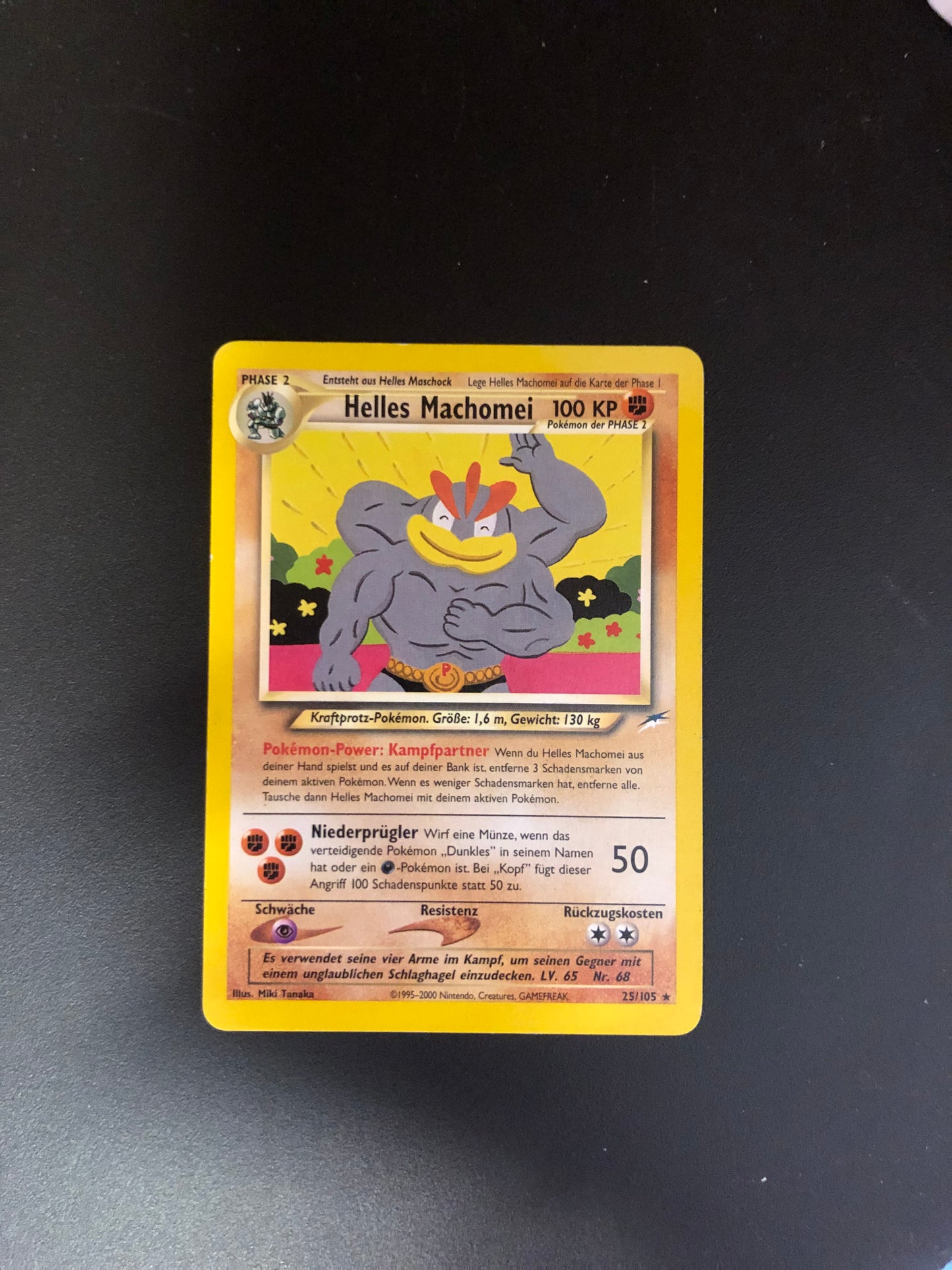 Pokemon Karten Helles Machomei 25/105 Deutsch