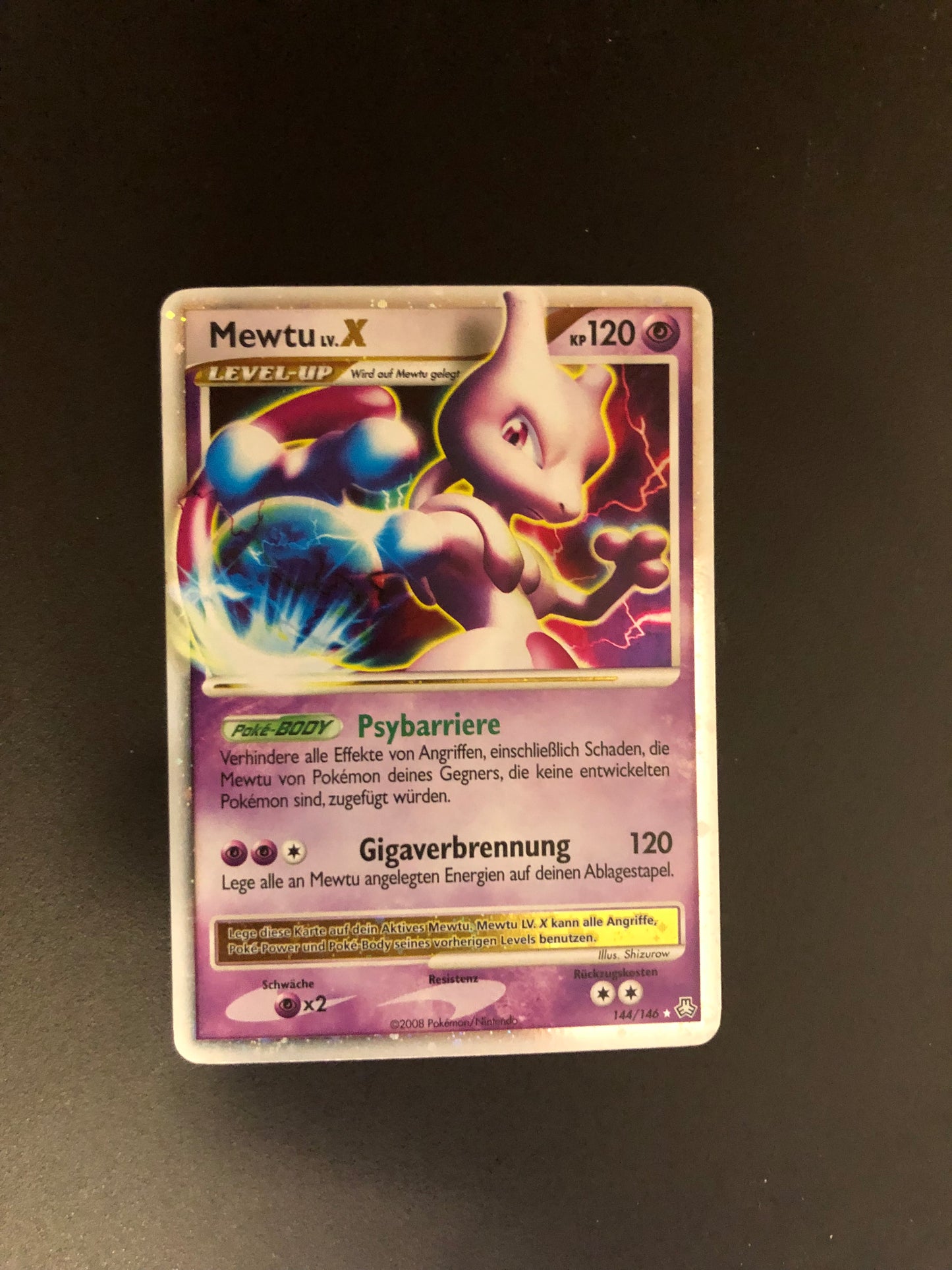 Pokemon Karte Lv.X Mewtu 144/146 Deutsch