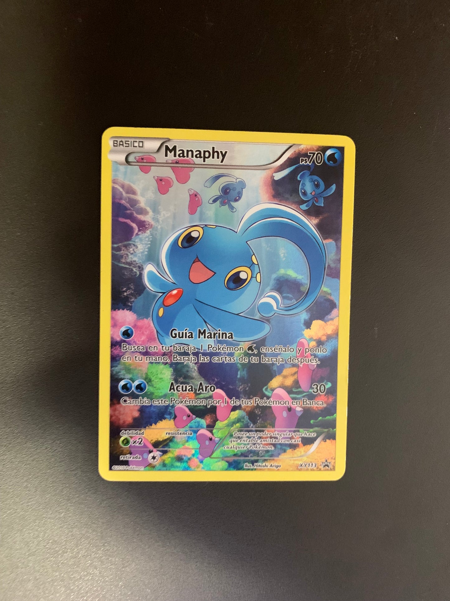 Pokemon Karte Art Rare Promo Manaphy XY113 Spanisch