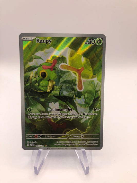 Pokemon Karte Art-Rare Raupy 172/165 Deutsch