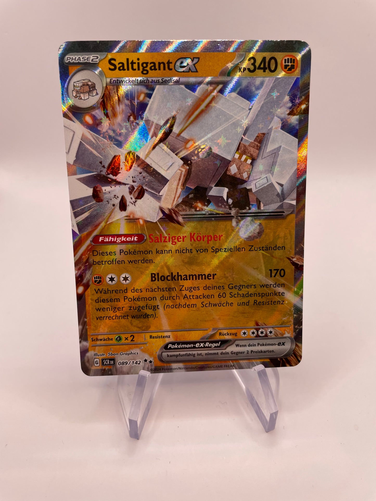 Pokemon Karte Saltigant ex 89/142 Deutsch