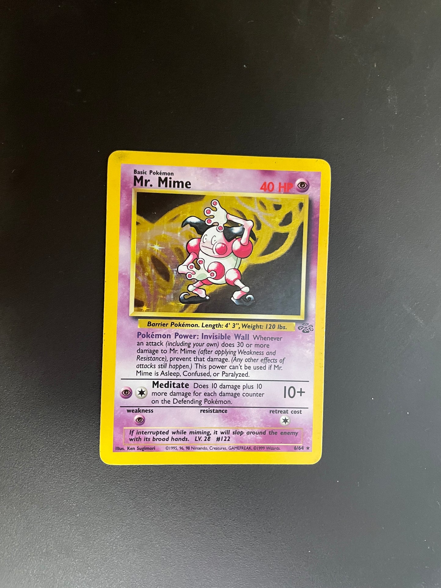 Pokemon Karte Holo Mr Mime 6/64 Deutsch