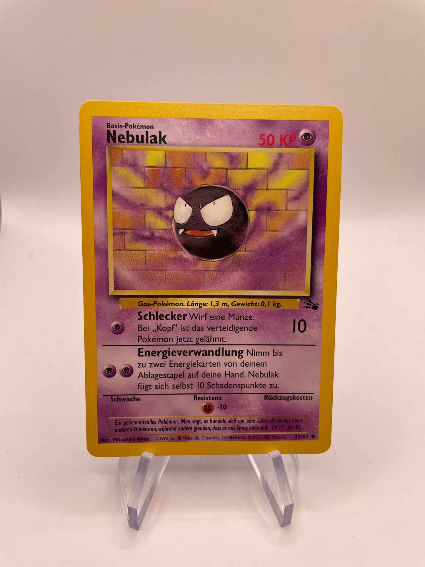 Pokemon Karte Fossil Nebulak 33/62 Deutsch