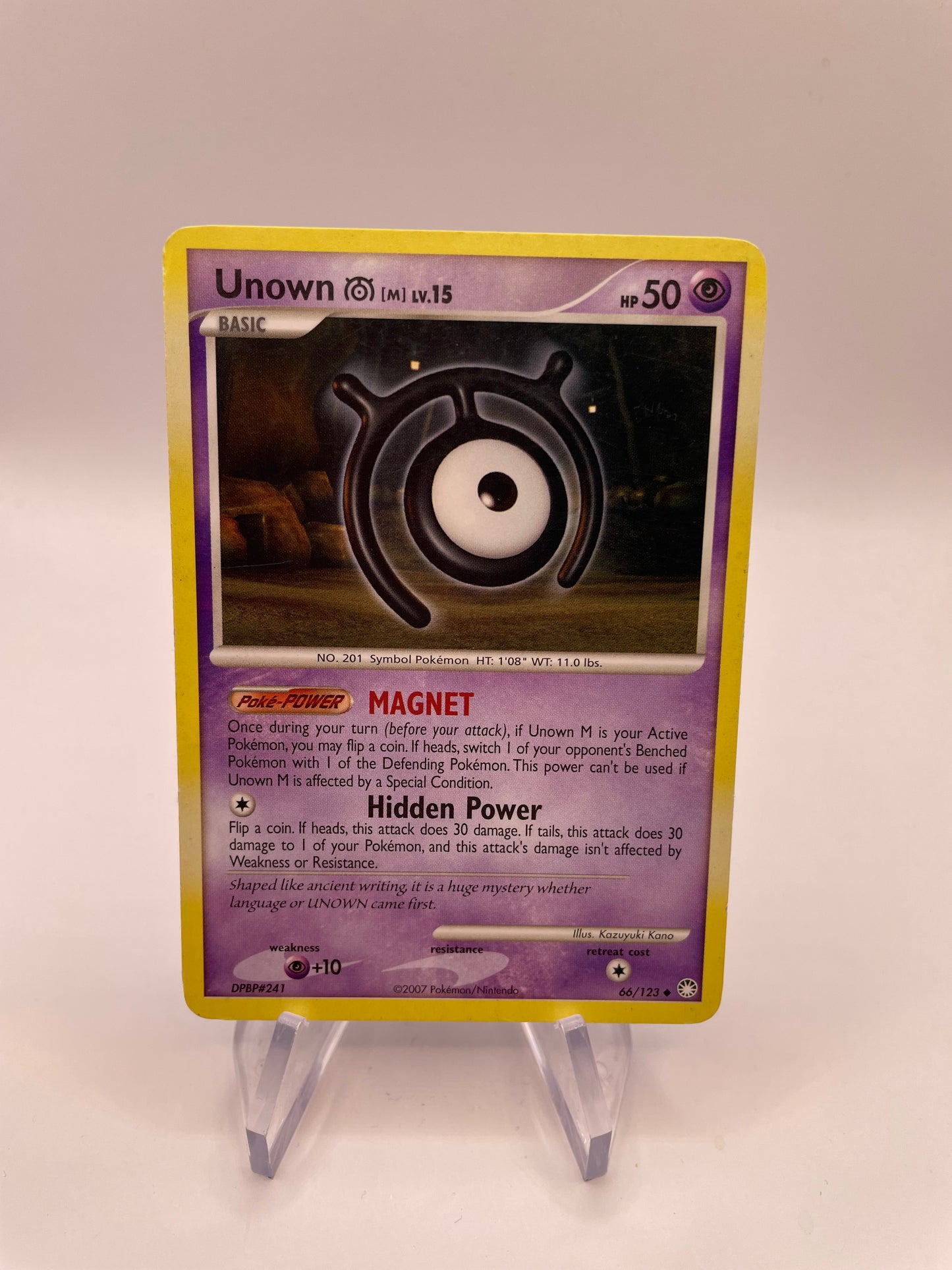 Pokémon Karte Unown 66/123 Englisch