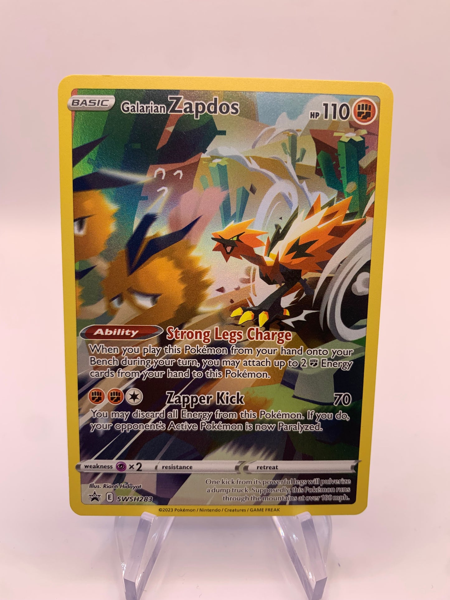 Pokemon Karte Art-Rare Galar Zapdos SWSH283 Englisch