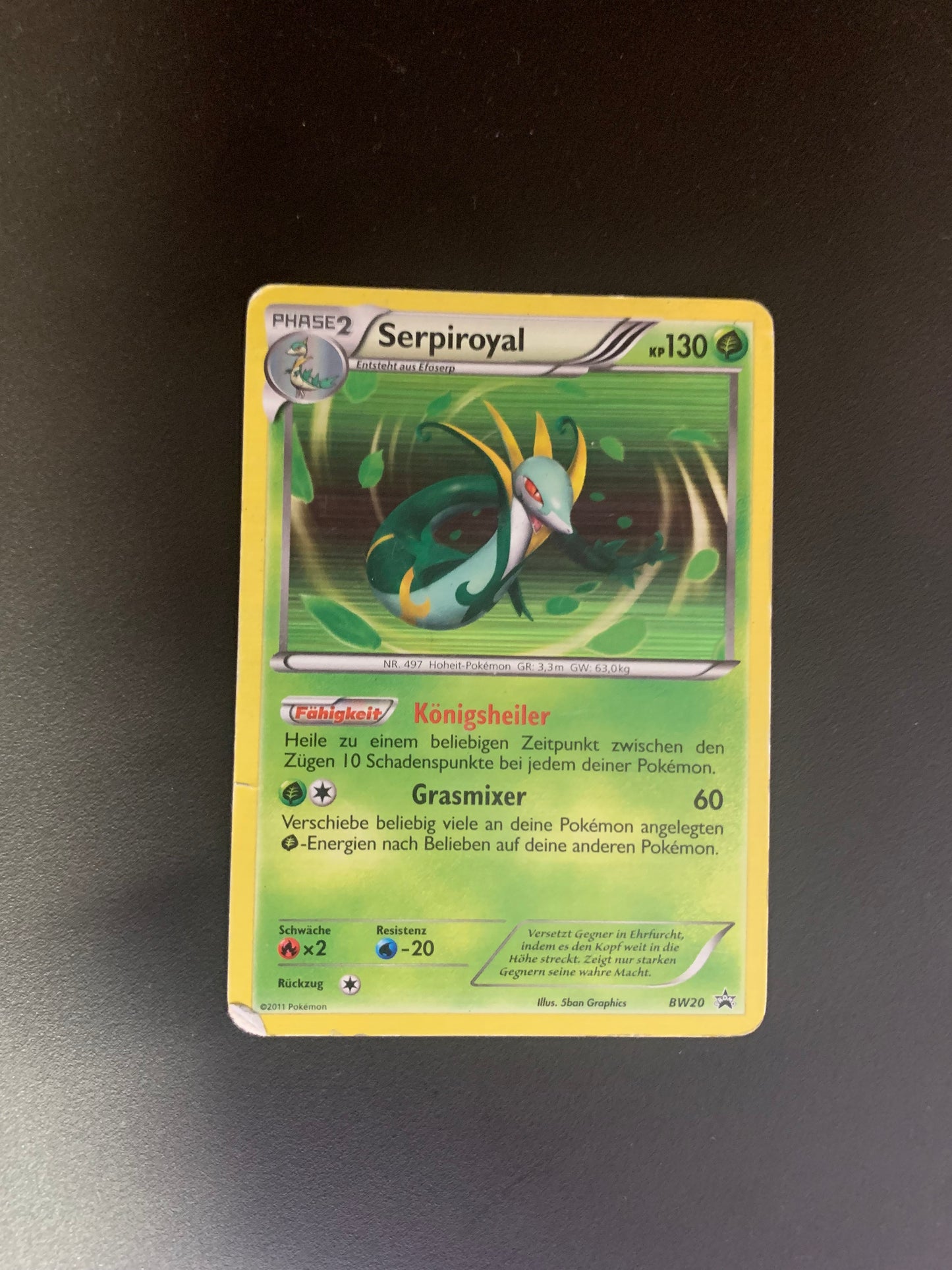 Pokemon Karte Holo Promo Serpiroyal BW20 Deutsch