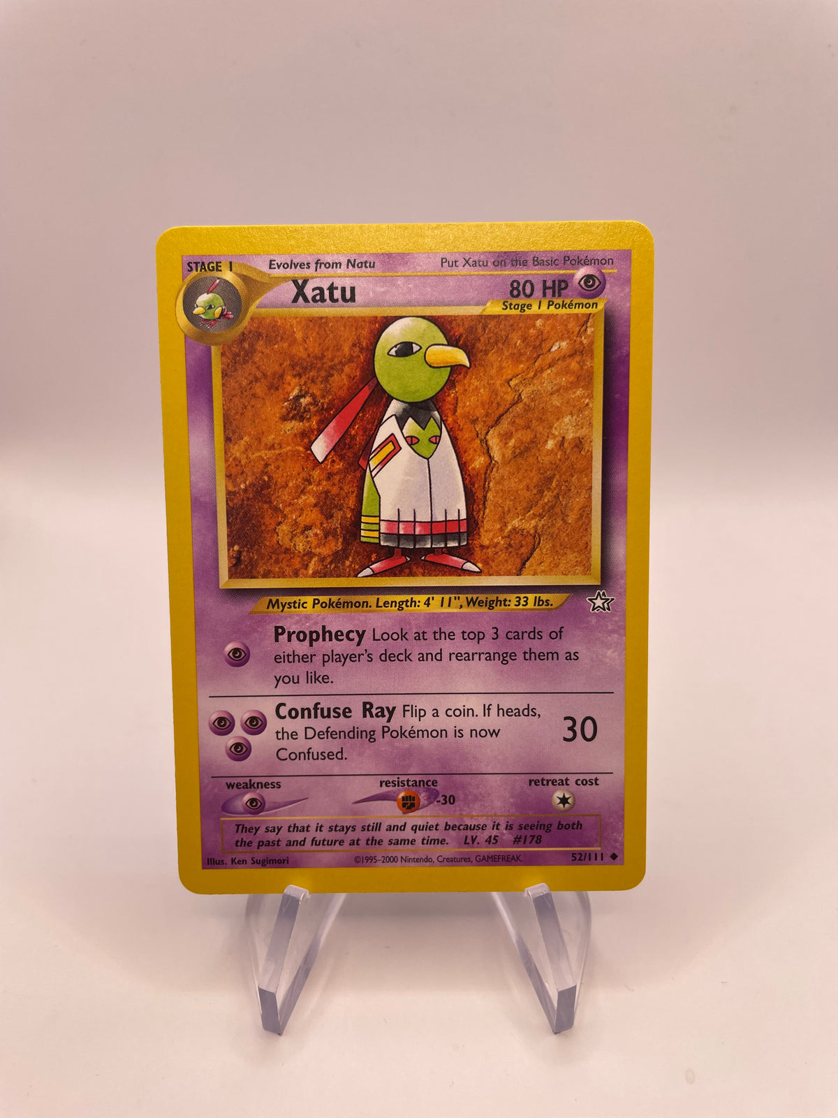Pokemon Karte Xatu Neo Genesis 52/111 Englisch
