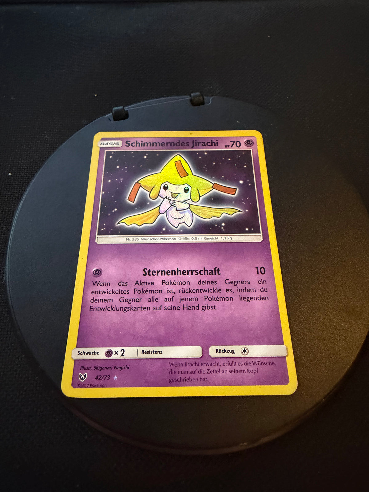 Pokemon Karte Holo Schimmerndes Jirachi 42/73 Deutsch