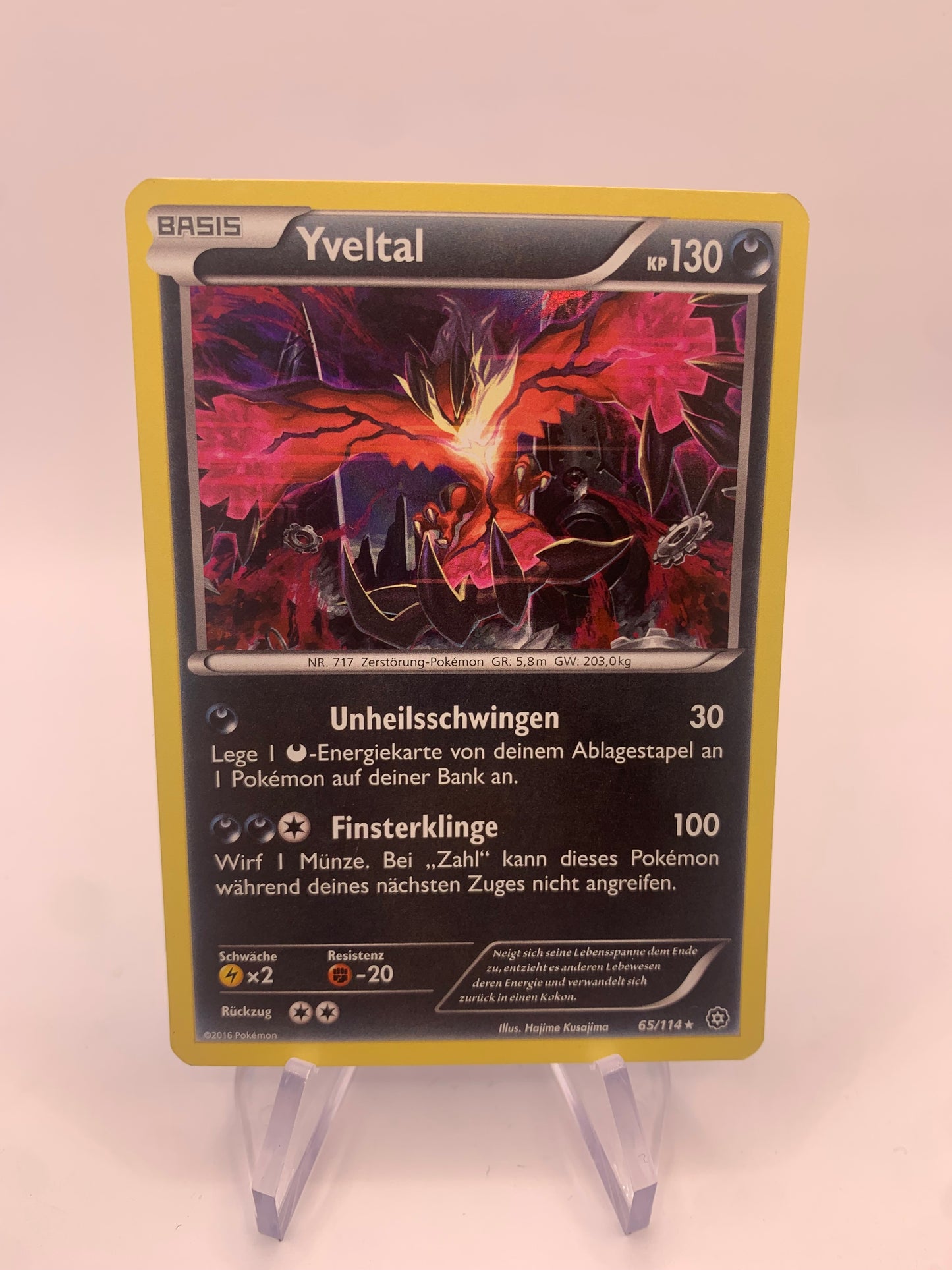 Pokemon Karte Holo Yveltal 65/114 Deutsch