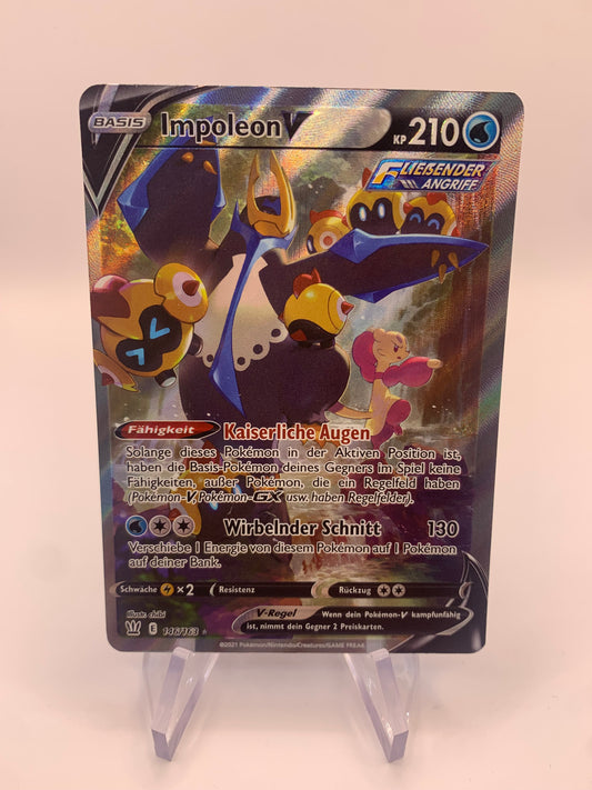 Pokemon Karte V Alt-Art Impoleon 146/163 Deutsch