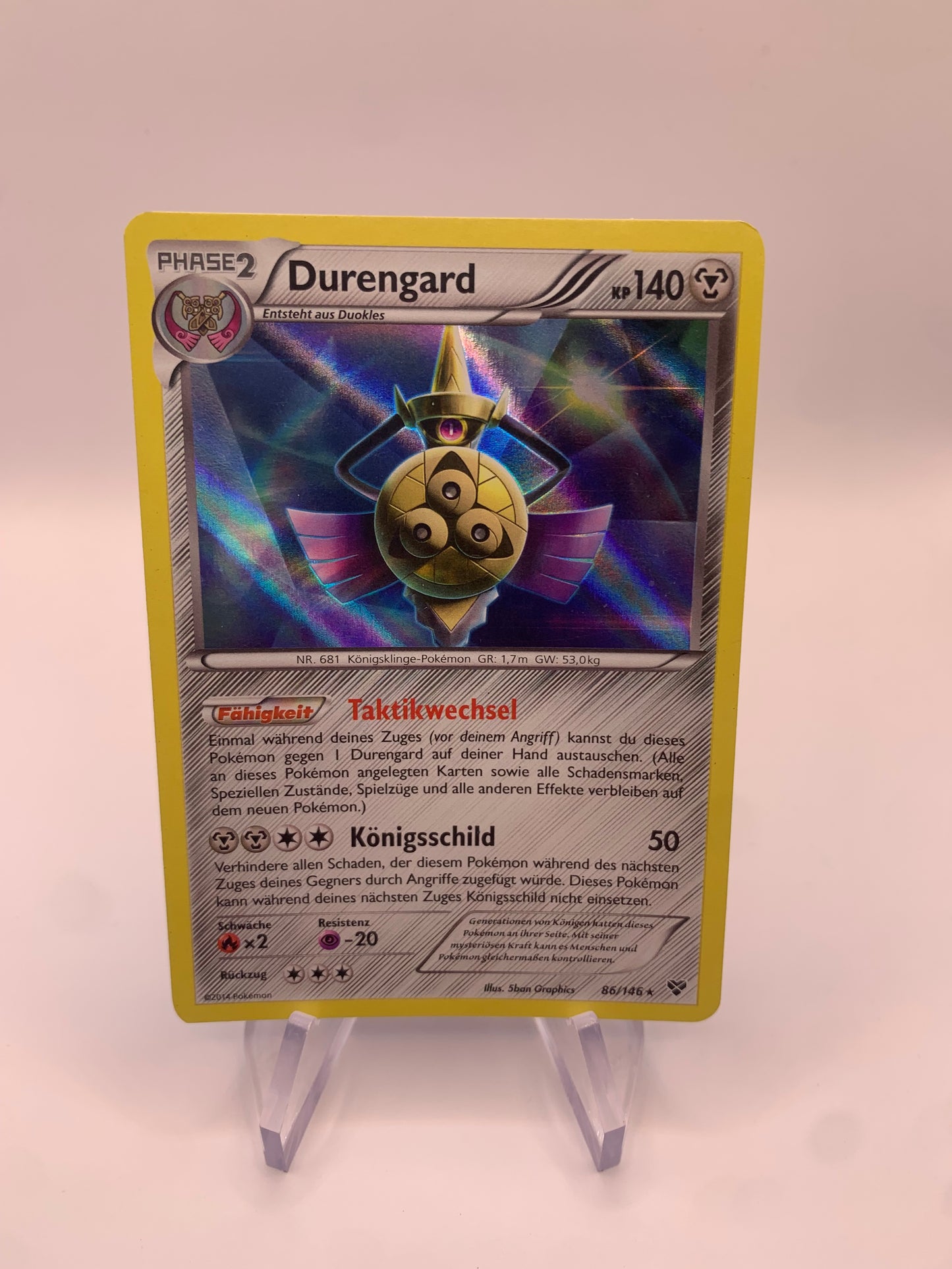 Pokemon Karte Holo Durgengard 86/146 Deutsch