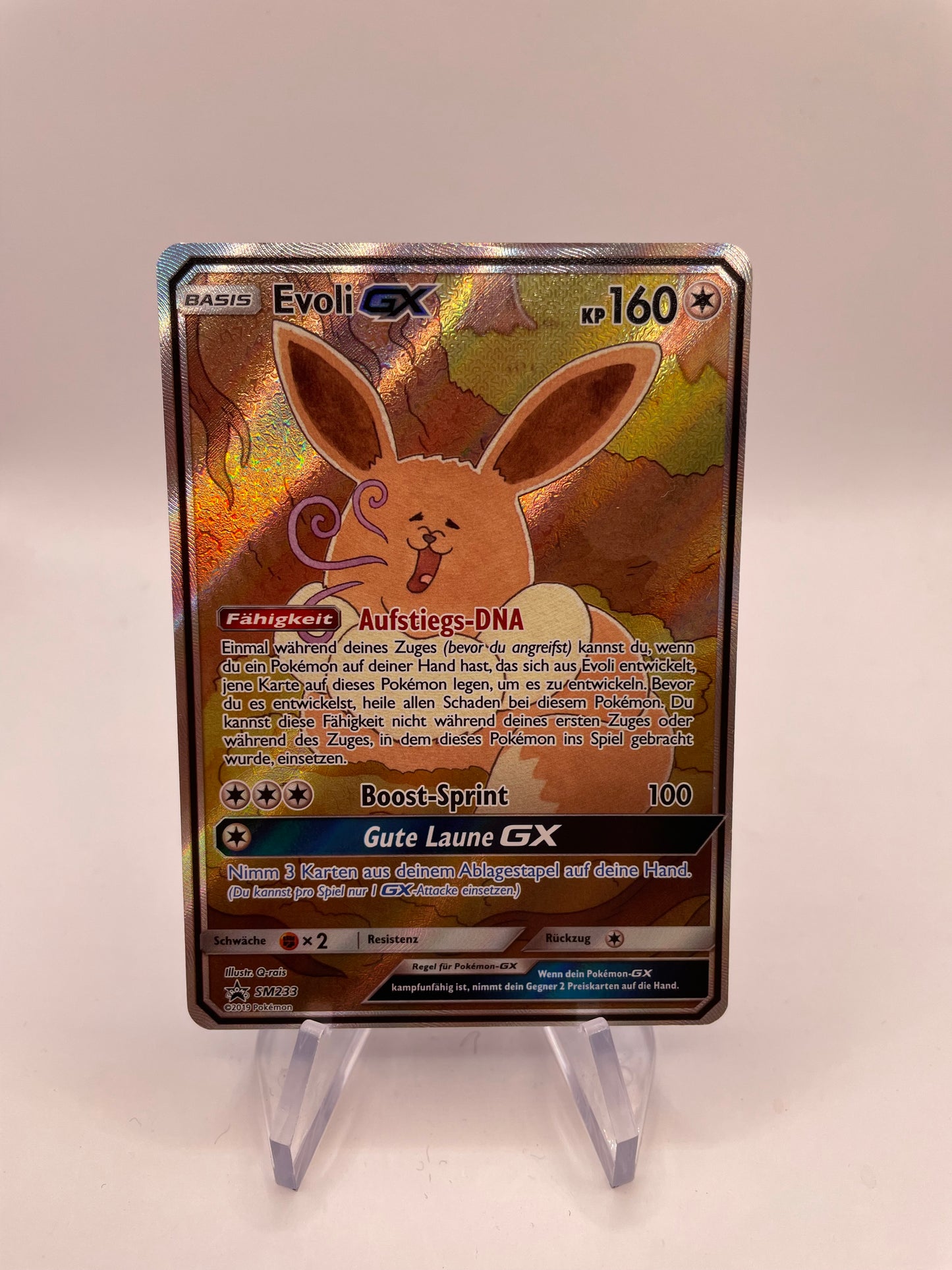 Pokemon Karte GX Promo Evoli SM233 Deutsch