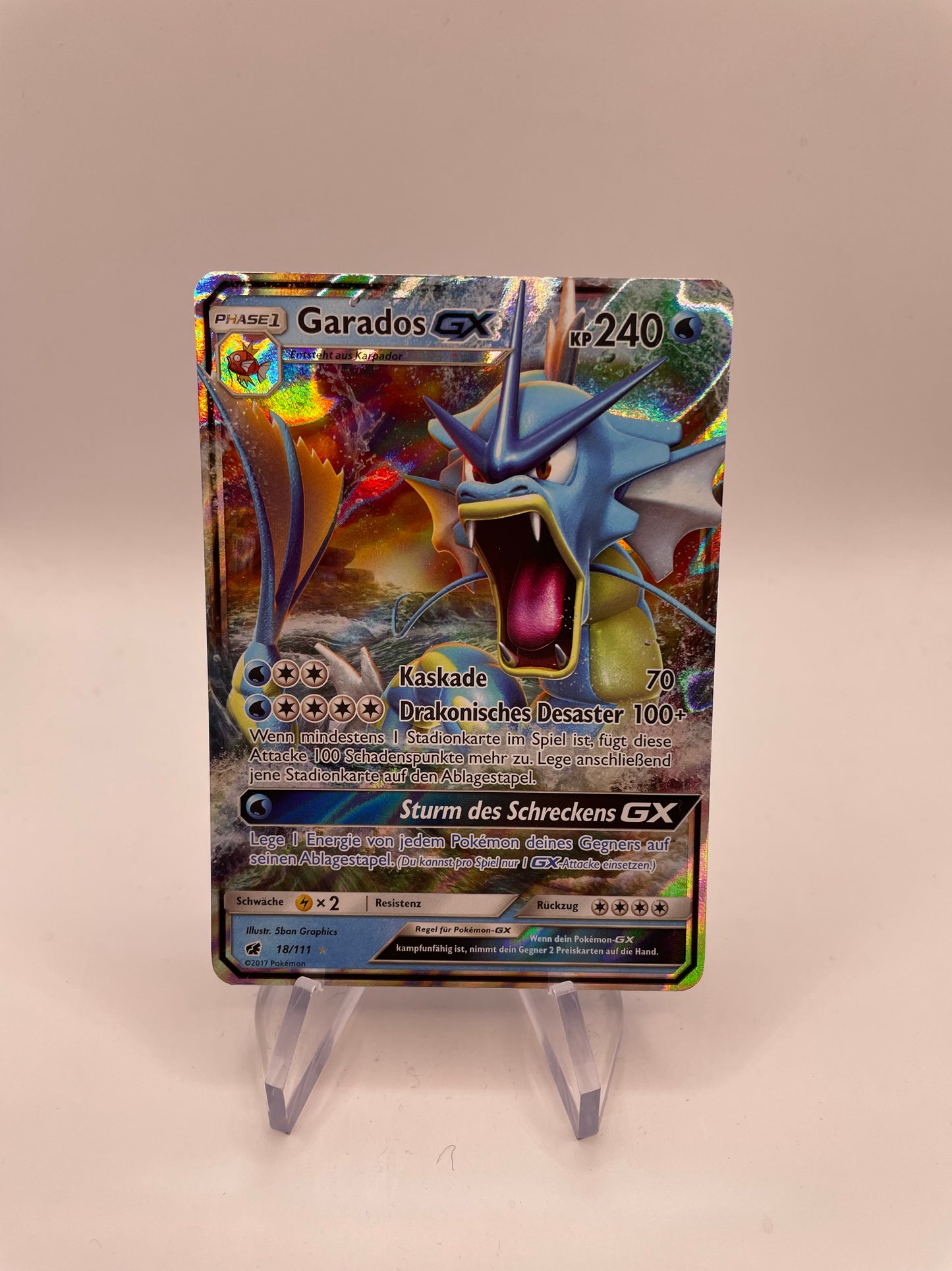 Pokemon Karte GX Garados 18/111 Deutsch