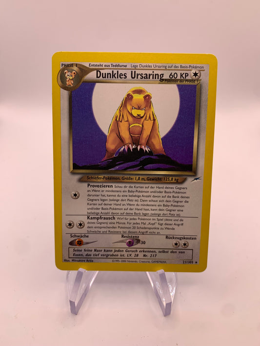Pokemon Karte Dunkles Ursaring 21/105 Neo Destiny Deutsch