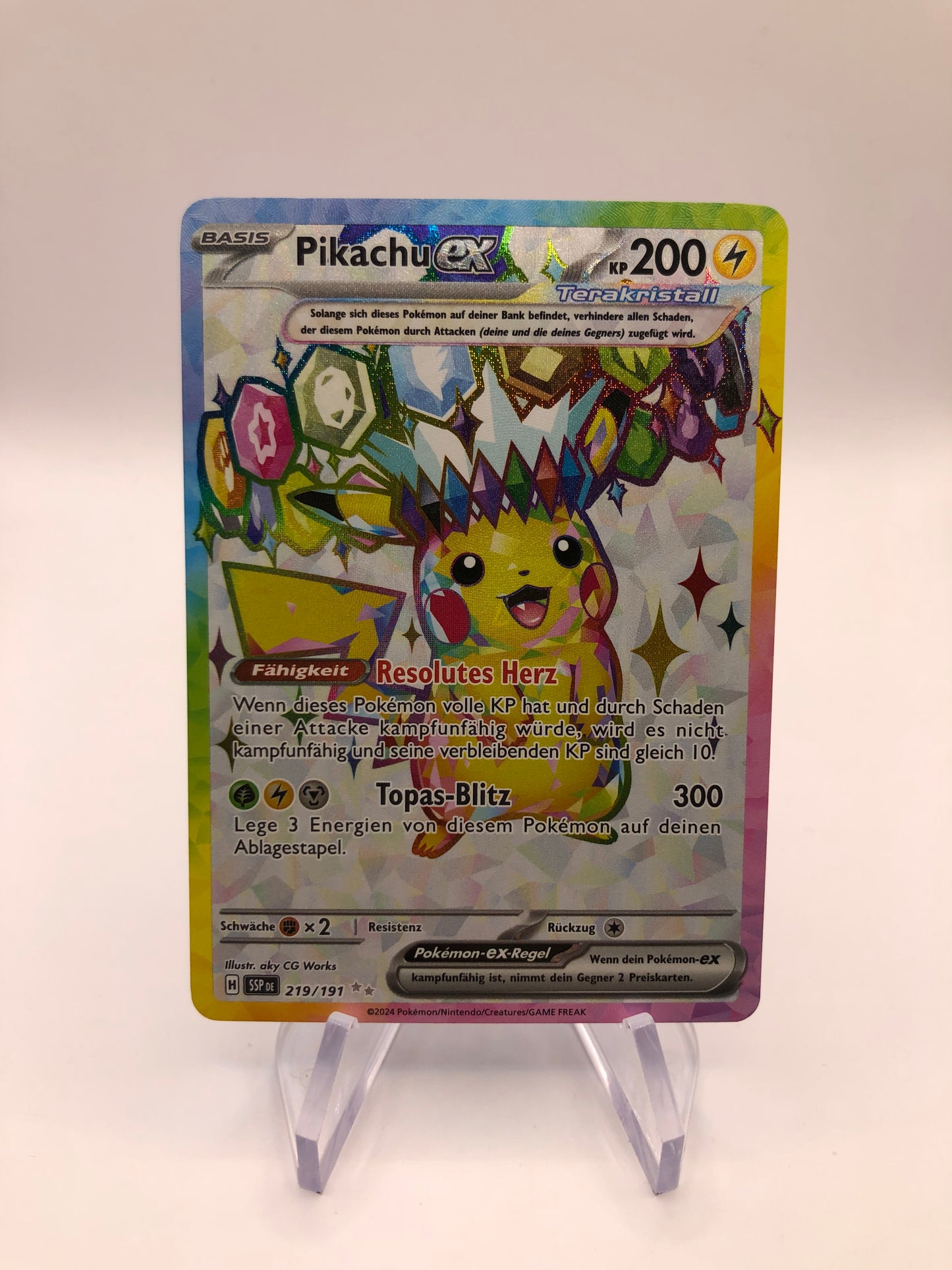 Pokemon Karte EX Fullart Pikachu 219/191 Deutsch