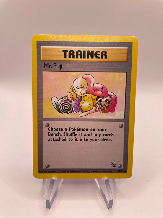 Pokemon Karte Trainer Mr. Fuji 58/62 Fossil Englisch