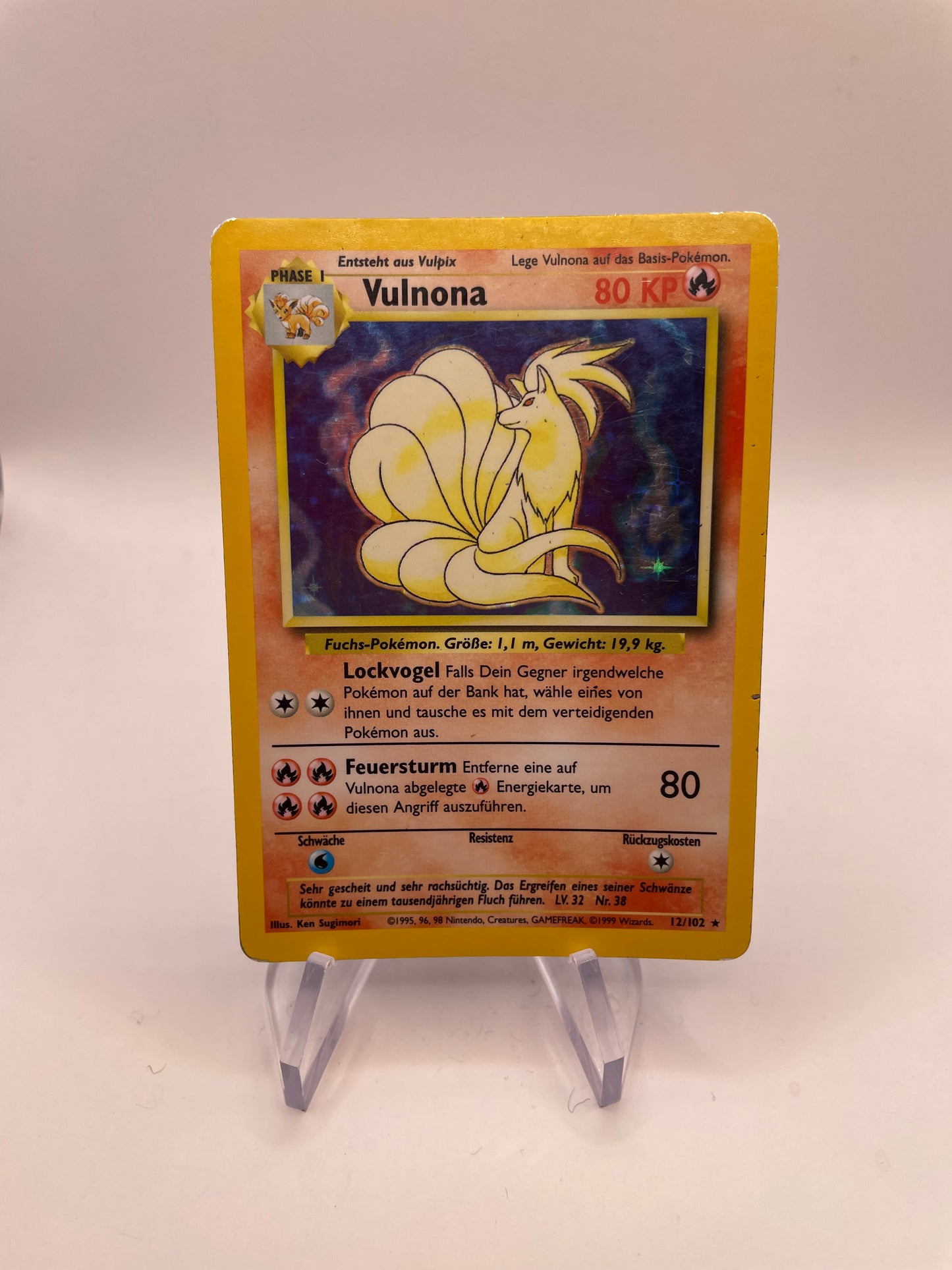 Pokemon Karte Holo Vulnona 12/102 Deutsch