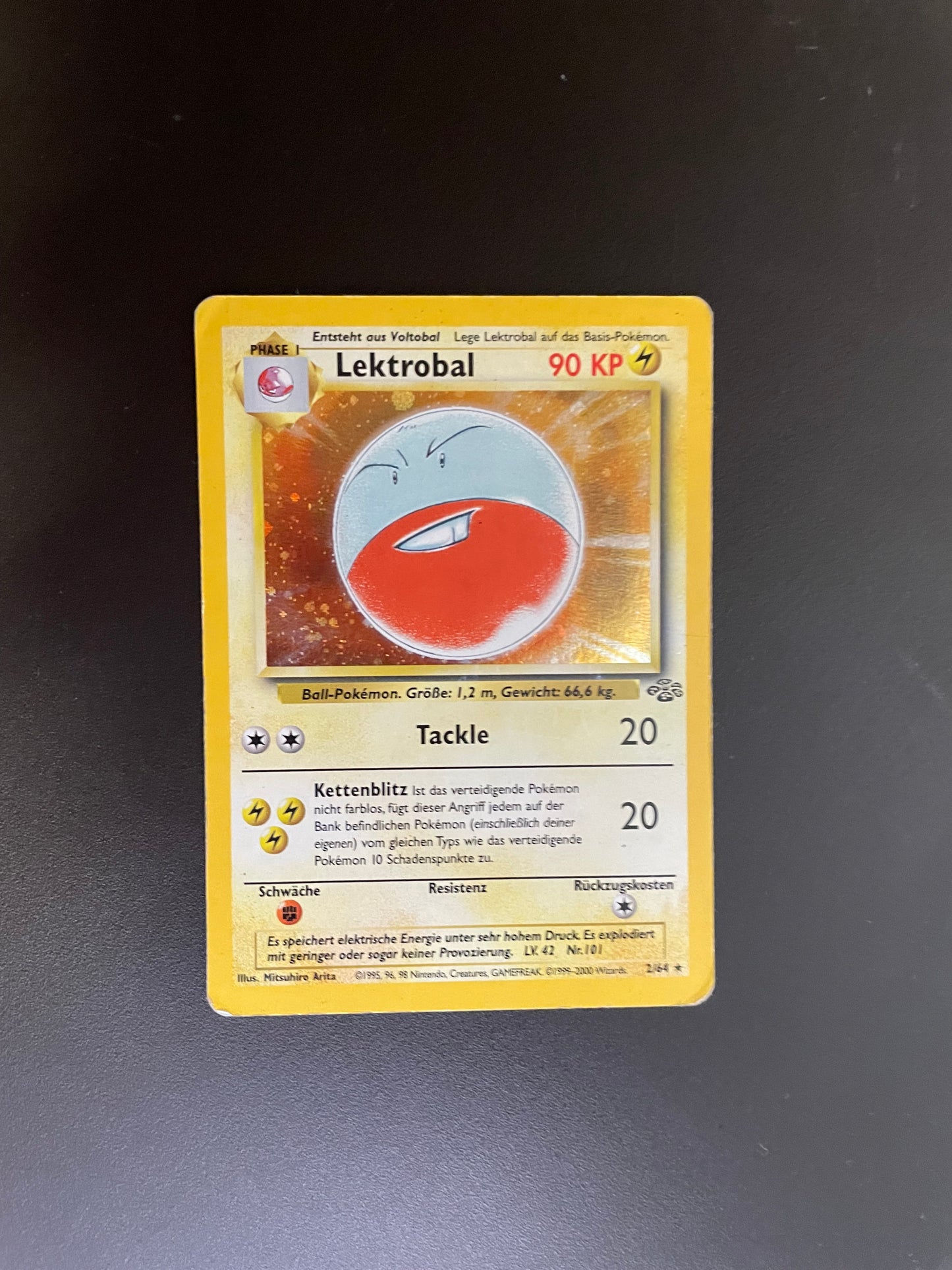 Pokemon Karte Holo Lektrobal 2/64 Deutsch
