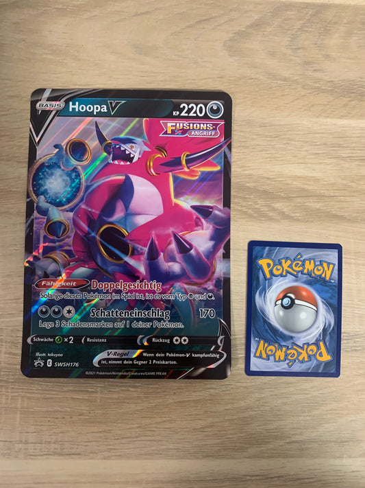 Pokemon Karte XXL V Promo Hoopa SWSH176 Deutsch