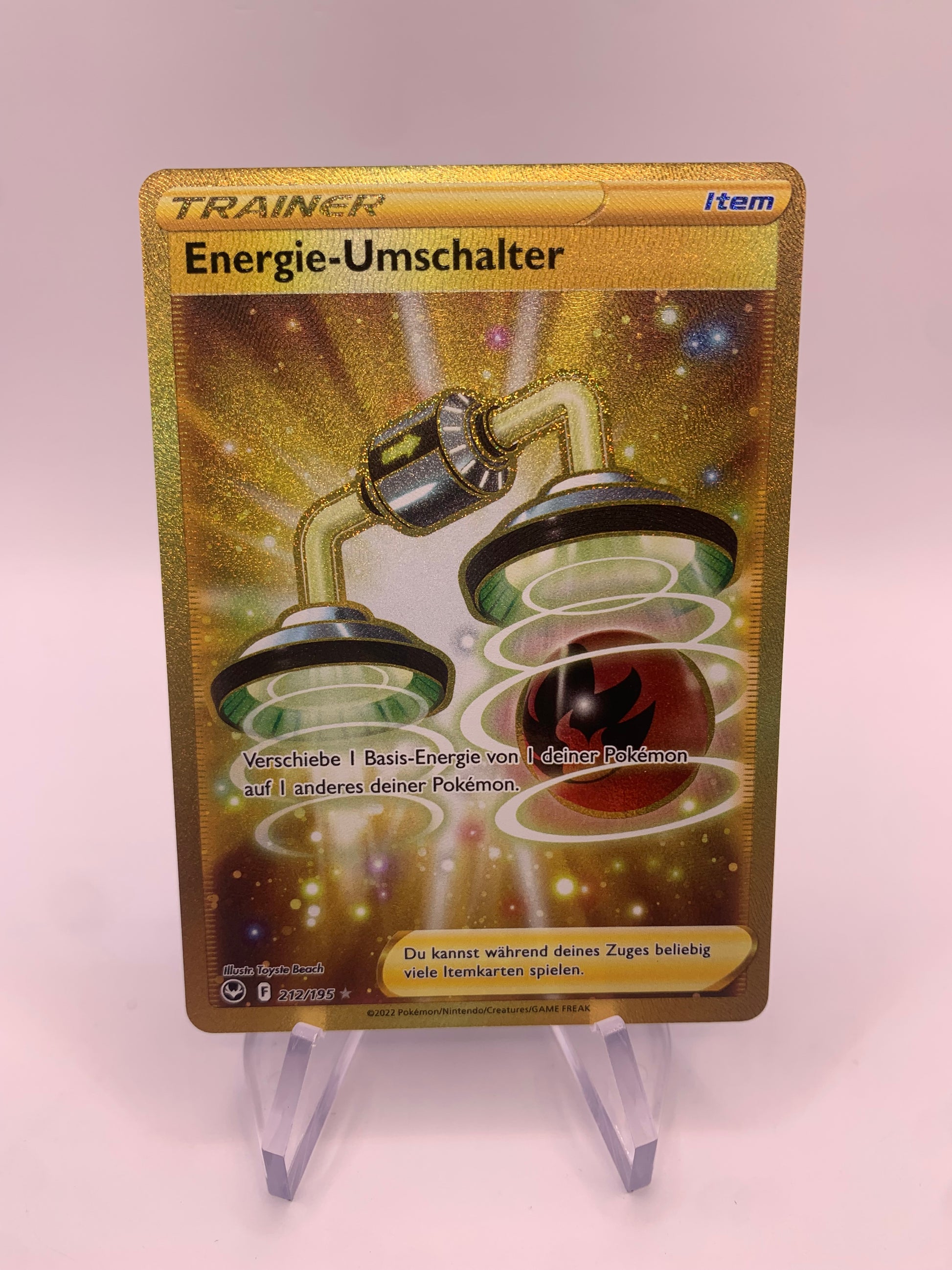 Pokmon Card Gold Trainer Energy Switch 212/195 German SHPNPokestore Pokmon Card Gold Trainer Energy Switch 212/195 German SHPNPokestore