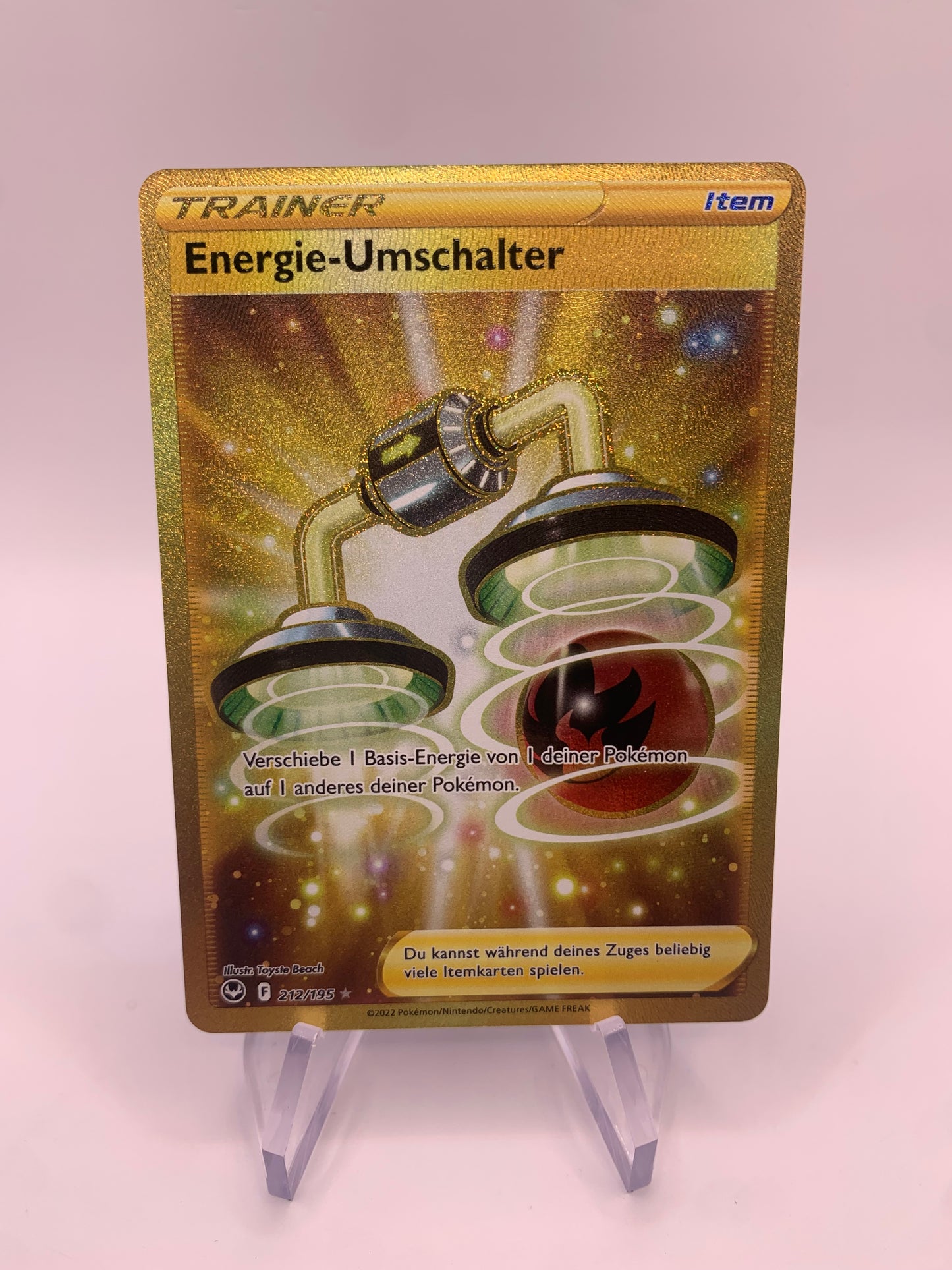 Pokémon Karte Gold Trainer Energie-Umschalter 212/195 Deutsch