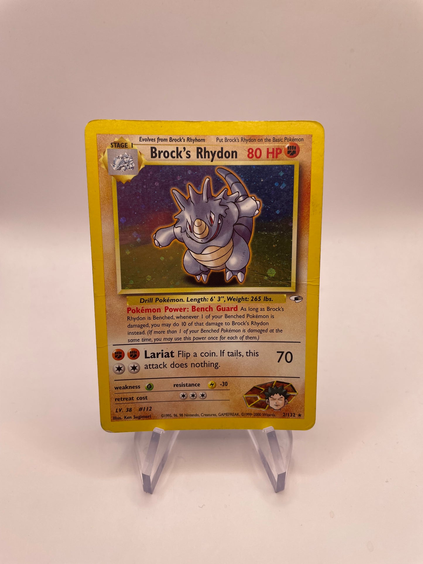 Pokemon Karte Holo Gym Rockos Rizeros 2/132 Englisch