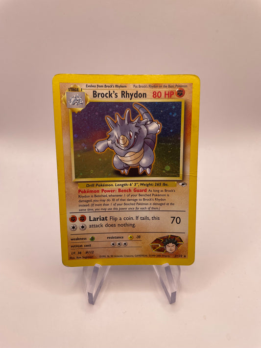 Pokemon Karte Holo Gym Rockos Rizeros 2/132 Englisch