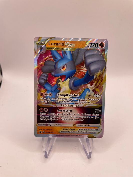 Pokémon Karte Promo VStar Lucario SWSH214 Deutsch