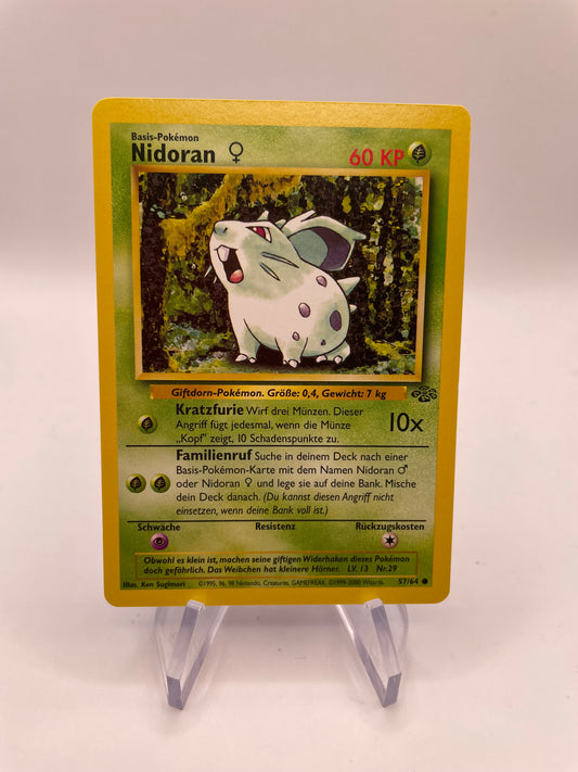 Pokemon Karte Nidoran 57/64 Jungel Deutsch