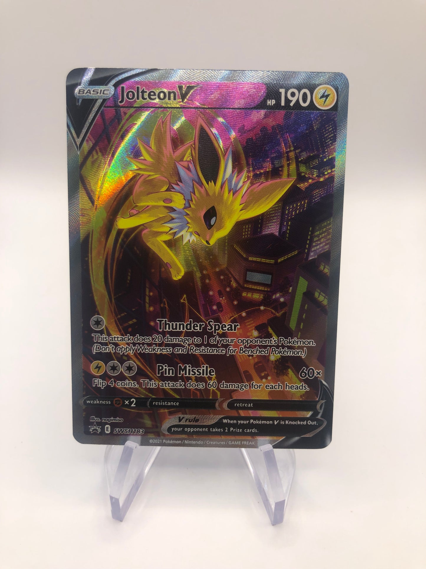 Pokemon Karte V Promo Alt-Art Jolteon SWSH183  Englisch