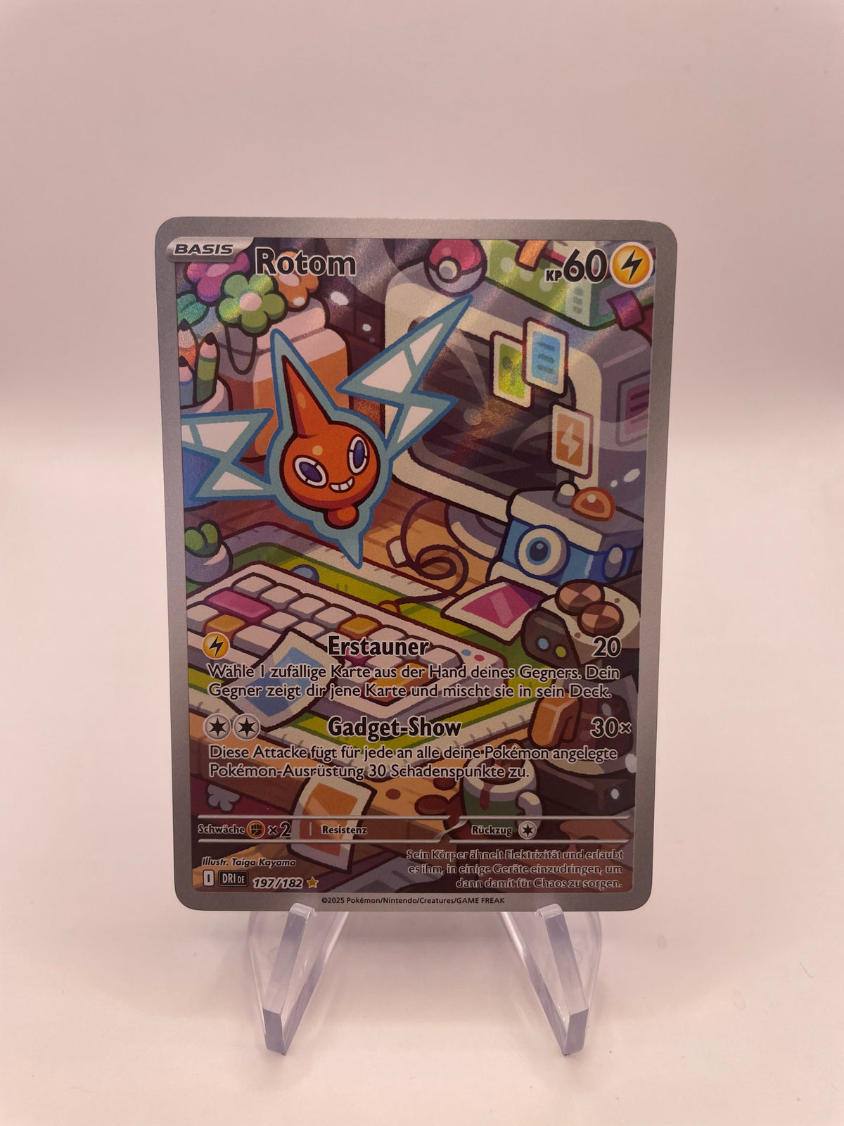 Pokemon Karte Art Rare Rotom 197/182 Deutsch