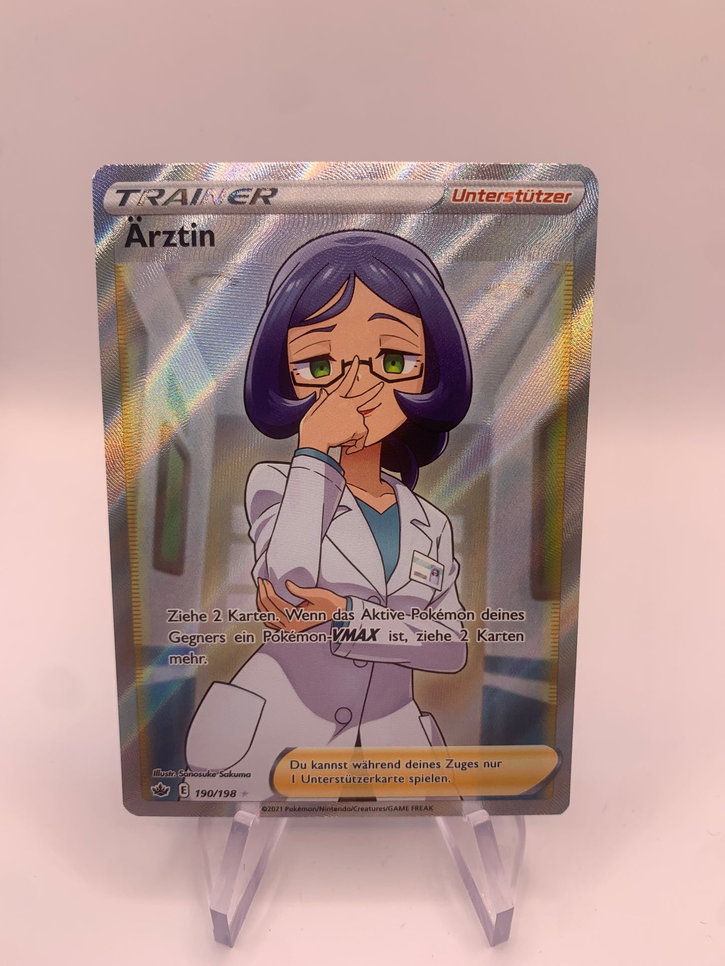 Pokemon Karte Trainer Ärztin 190/198 Deutsch