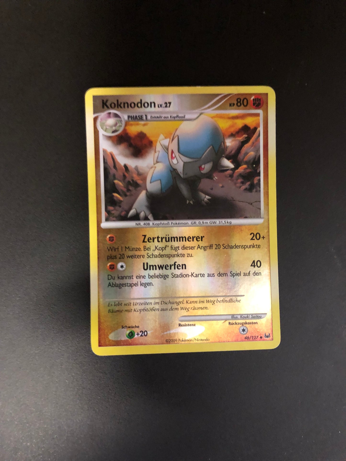 Pokemon Karte Revers Koknodon 46/127 Deutsch