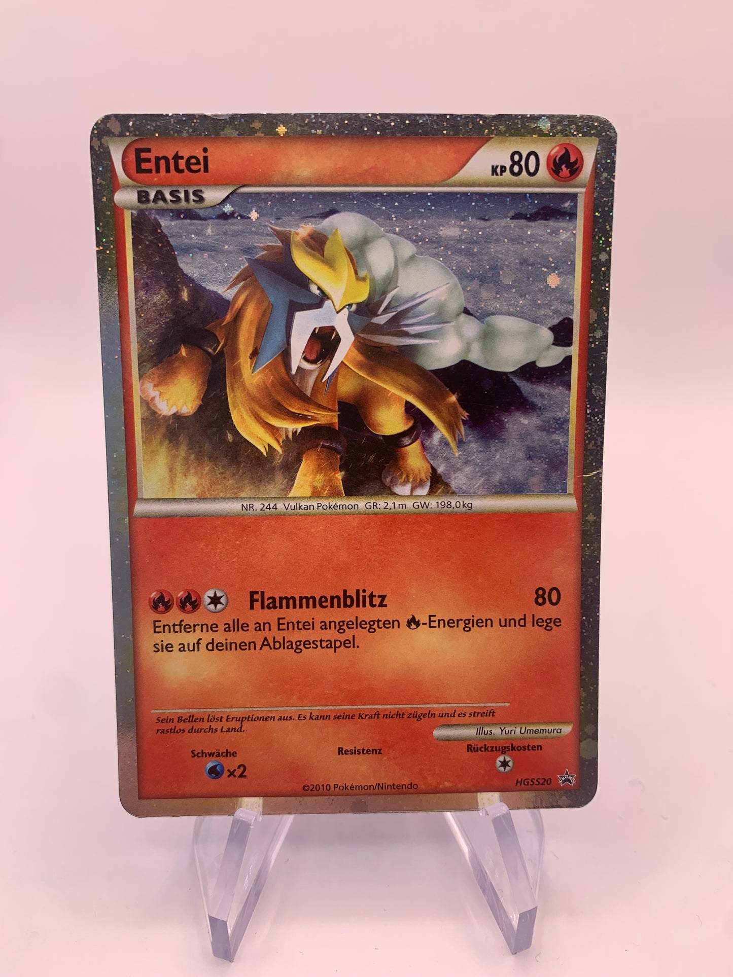 Pokemon Card Promo Shiny Entei HGSS20 German