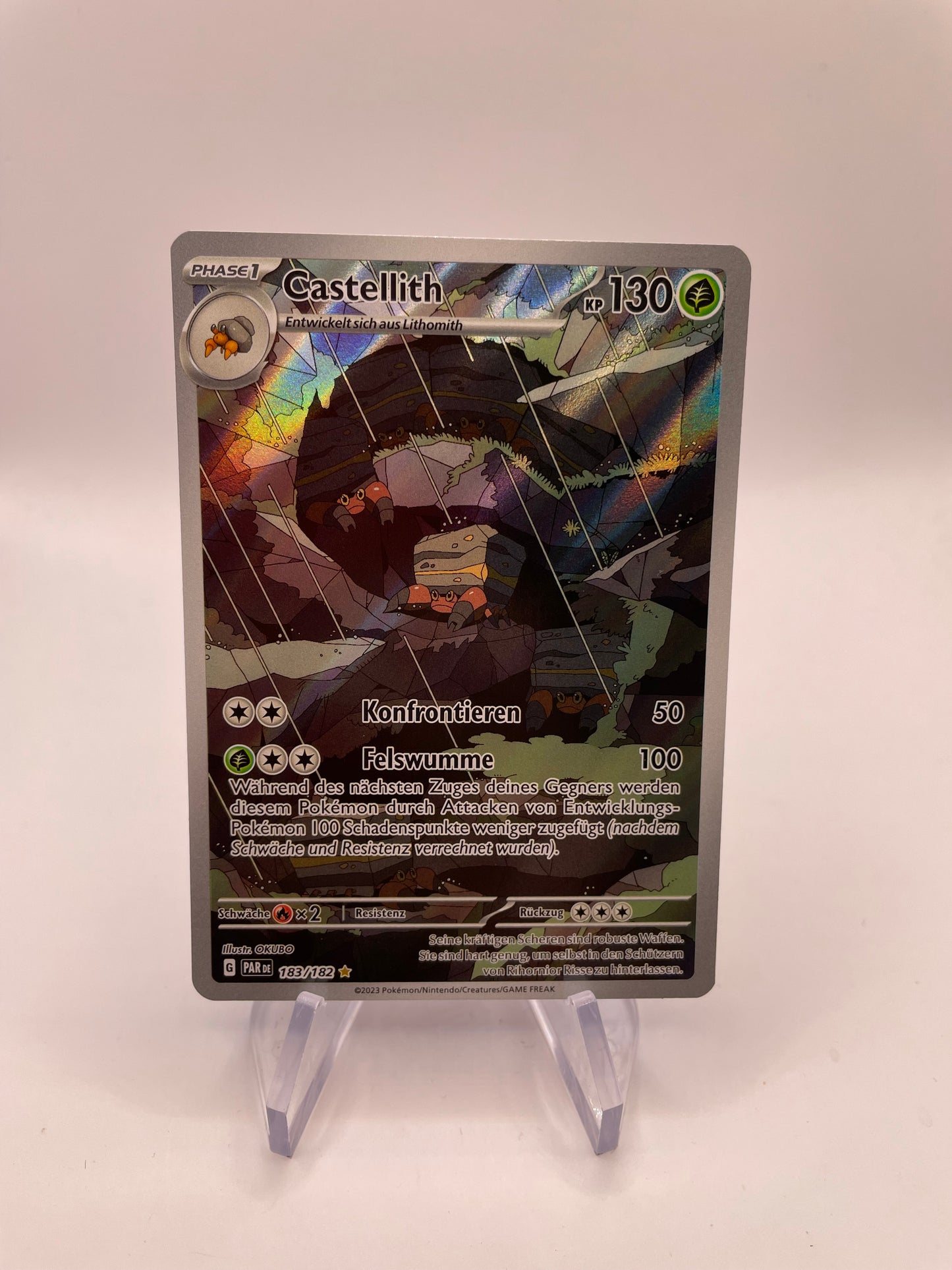 Pokemon Karte Art Rare Castellith 183/182 Deutsch